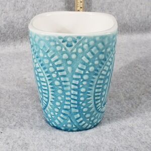 Roscher Teal Blue Sugar‎ Skull Ceramic Mug Dishwasher Microwave Safe